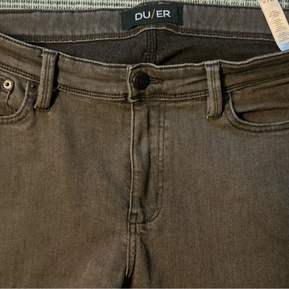 DUER Men's Slim Fit Charcoal Jeans
